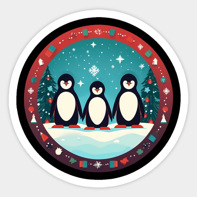 Penguin in Ornament, Love Penguins Sticker by logiamerch